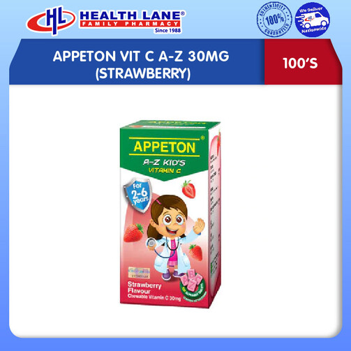 APPETON VIT C A-Z 30MG (STRAWBERI) 100'S